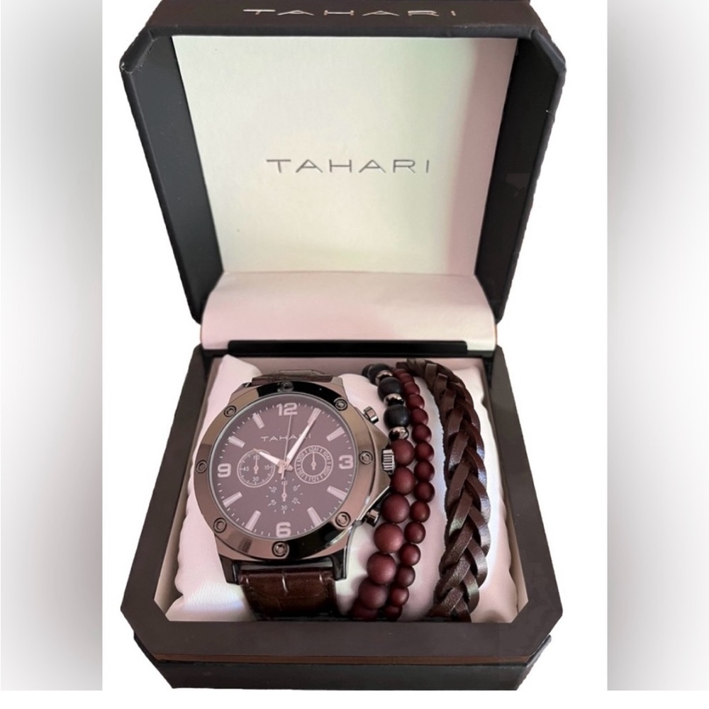 Tahari Men's Watch and Bracelet Set